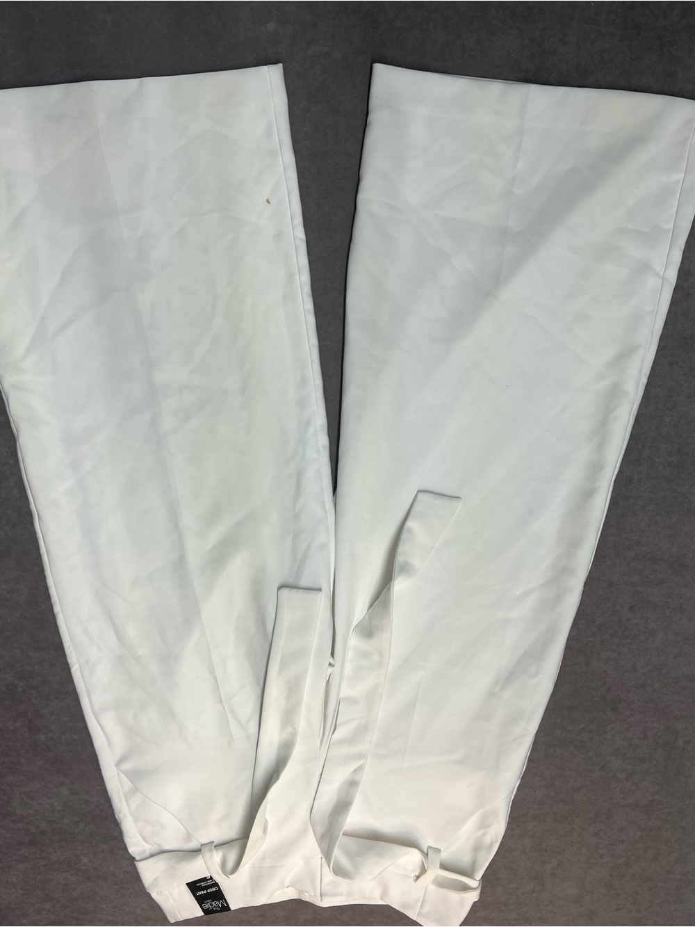 Avenue White Wide-Leg Flare Jeans